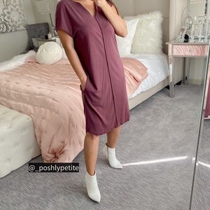 Utility maroon high low casual midi maxi dress